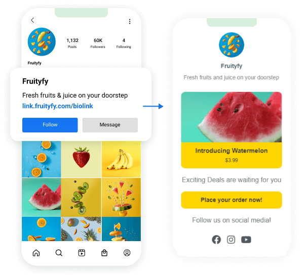 fully customizable bio link